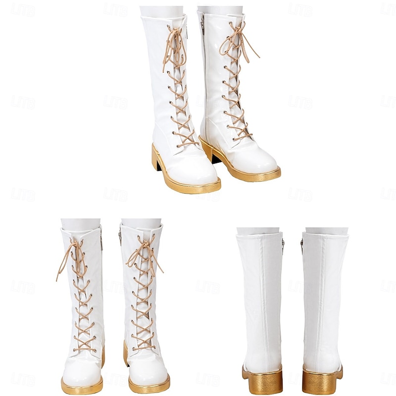 Korean Idol Inspired Pop Star Shoes Boots Costume Virtual Idol Movie Cosplay for Women's Adults Halloween Carnival Performance Comic Con Anime Expo4