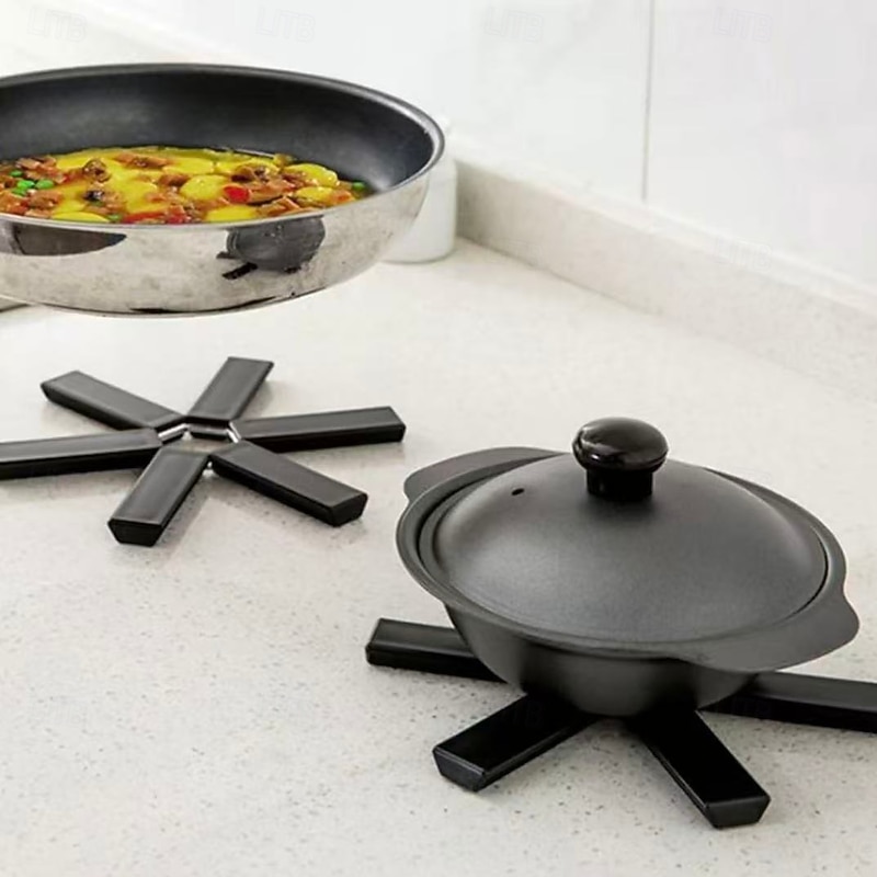 3/5pcs Creative Folding Heat Insulation Pad, High Temperature Resistant Foldable Trivet Mat for Kitchen, Hot Pot Pad, Bowl Plate Dish Table Protector