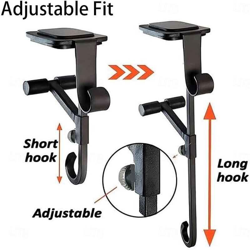 Adjustable Christmas Garland and Stocking Hanger 2 In 1 Fireplace Hanger, Metal Christmas Stocking Holder, No Drill, Fits 0.5" to 8.5" Mantles, Holds Up to 20 Lbs2