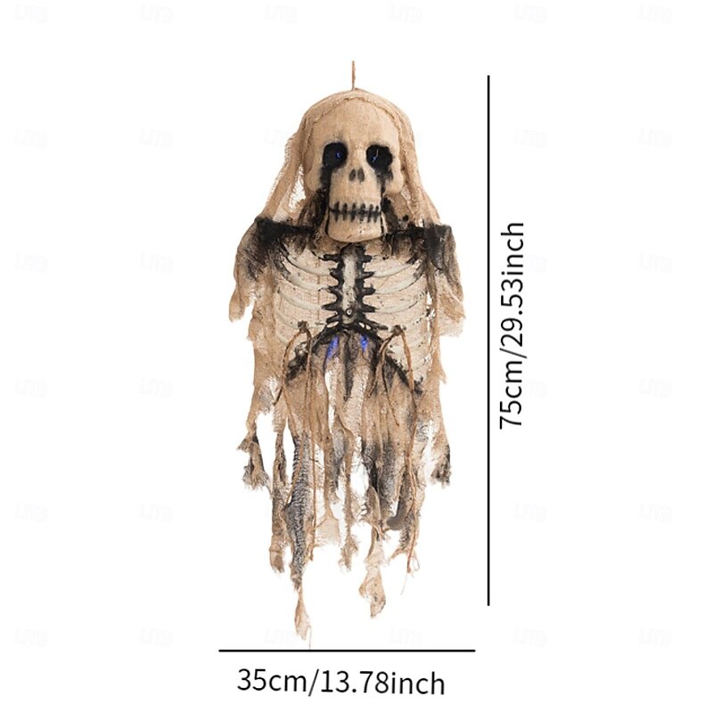 Hanging Skeleton Ghost Horror Scene Prop Skulls Pendant Outdoor 75 cmx35 cm Home & Garden Greeting Cards & Party Supply Party Supplies Party Decorations3