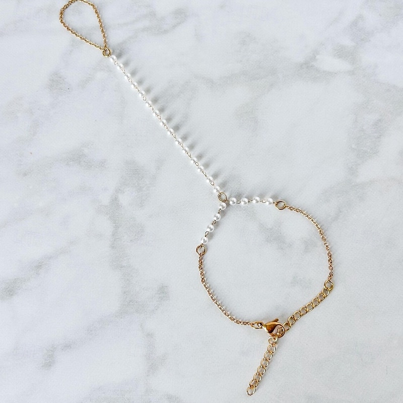 Women's Ring Bracelet / Slave bracelet Beads Precious Vintage Fashion Stylish Pearl Bracelet Jewelry White For Gift Daily Engagement Prom3