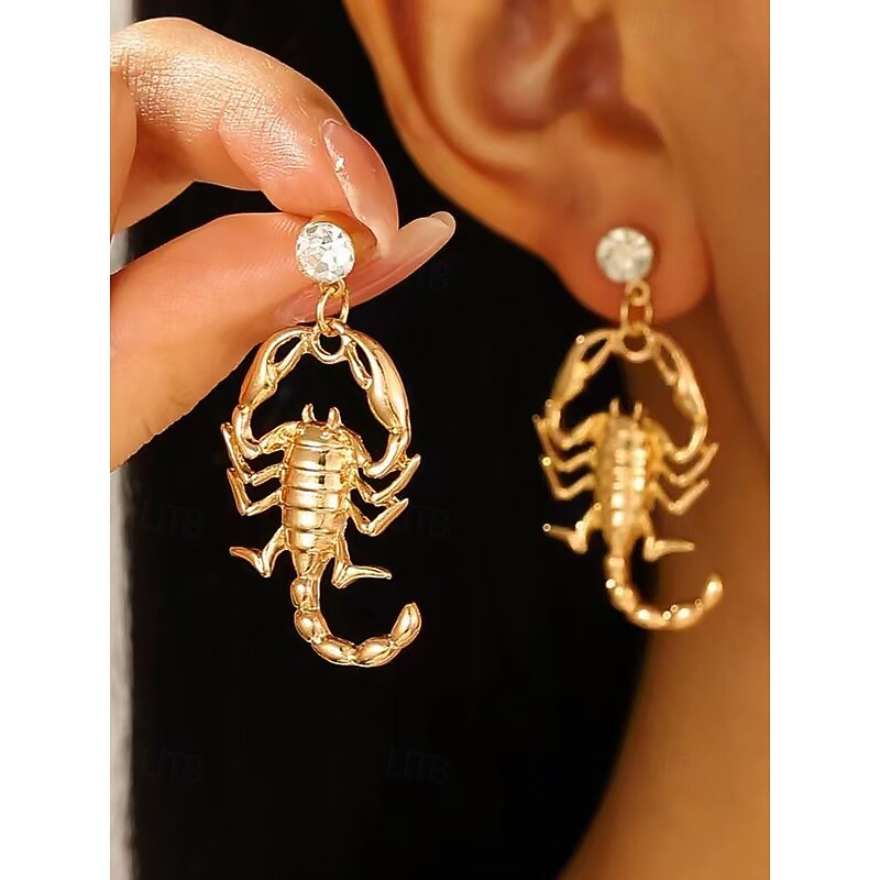 Women's Halloween Scorpion - Shaped Earrings, Punk Rock Style, Ideal for Party Costumes & Edgy Looks