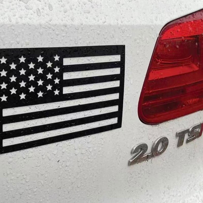 2 Pack USA Flag Car Magnet, Waterproof Hollow American Flag Car Decal Stickers, Sun-Resistant Magnetic Emblem for Vehicle Body Tailgate Left and Right3