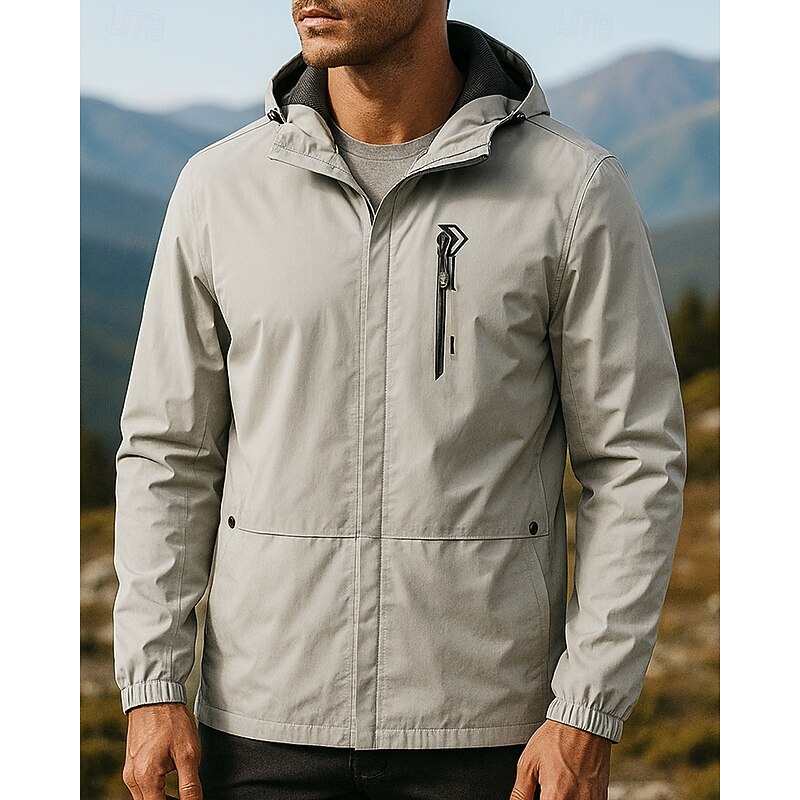 Men's Windbreaker Softshell Jacket Hiking Jacket Outdoor Waterproof Windproof Hiking Outfits Hiking Clothes Spring Autumn / Fall Top Camping / Hiking / Caving Running Black White Army Green4