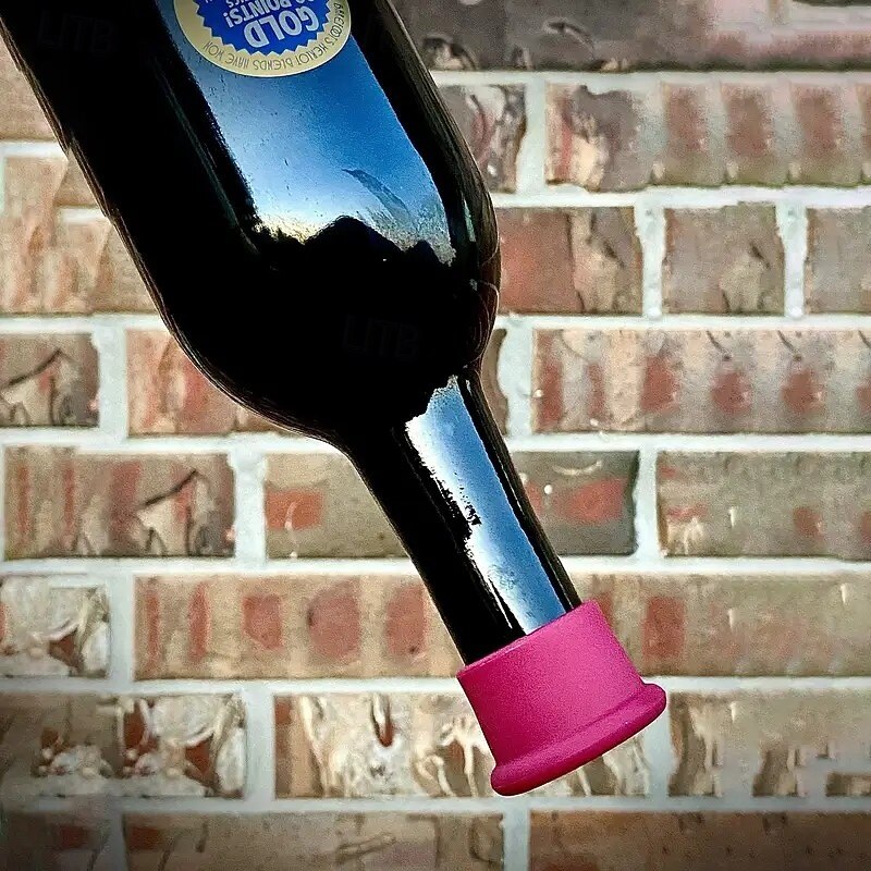 6-Pack Reusable Silicone Wine Stoppers – Glass Corks for Wine, Beer & Champagne Bottles to Preserve Freshness4