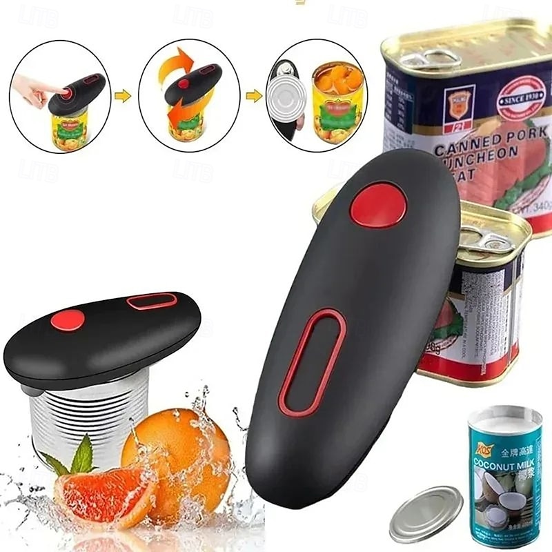 1pc Electric Can Opener Bottle Opener Simple Can Opener Smooth Edged Automatic Can Opener Electric Can Opener for Kitchen Arthritis and Elderly People Kitchen Small Tools Tools Outdoor Camping4