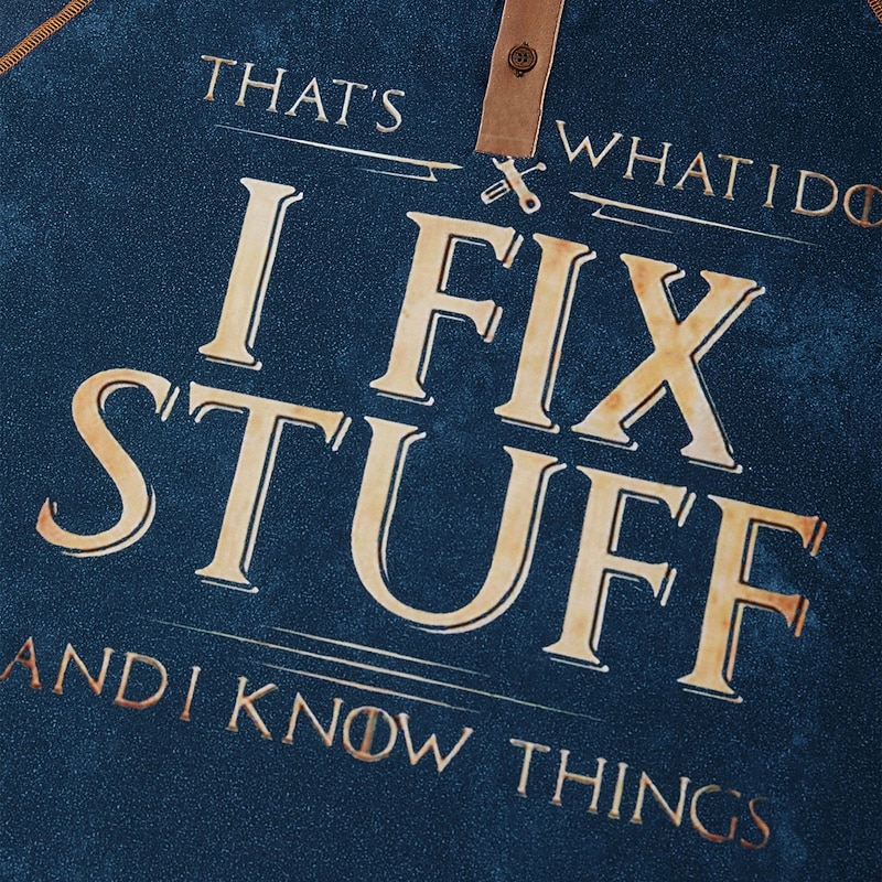 Mens Long Sleeve Graphic Tee: "I Fix Stuff & I Know Things" Hobbies & Lifestyle4
