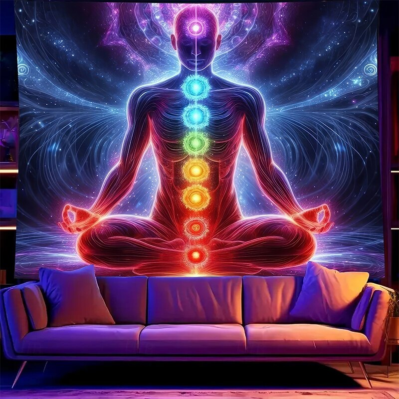 Tapestry Blanket Wall Hangings Seven Chakra Yoga Meditation Ethnic Colorful Fantasy Bedroom Living Room Dorm Home Decor4