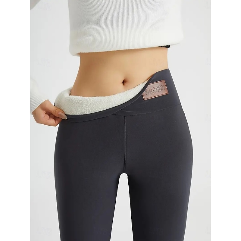 Women's Leggings Active Vacation Fashion Full Length High Waist Solid Color Breathability Soft Comfortable Stretchy Wine Navy Black Gray Spring Fall Winter Regular Fit2