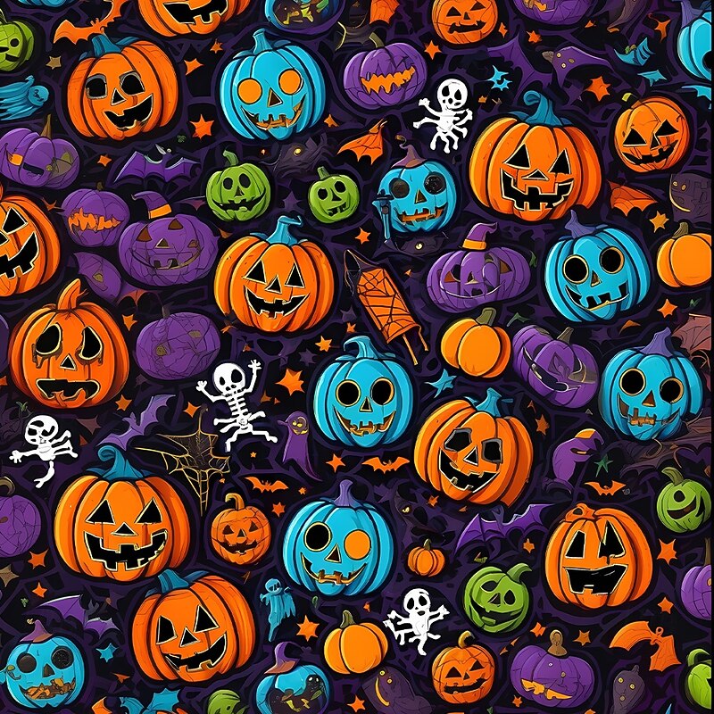 Halloween Men's Pumpkin Spider Polo Long Sleeve Polo Shirts Lapel Casual Dark Street Athleisure Daily Wear 3D Print Buttons Spring Fall Winter Purple Orange3