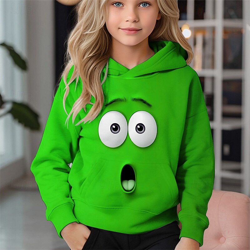 Girls' 3D Graphic Cartoon Hoodie Long Sleeve Spring Fall Fashion Streetwear Kids 4-12 Years Hooded Outdoor Casual Daily Regular Fit2