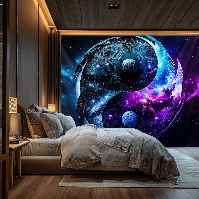 Day of the Dead Tapestry Blanket Wall Hangings Yin and Yang Modern 3D Mystic Bedroom Living Room Dorm Home Decor2