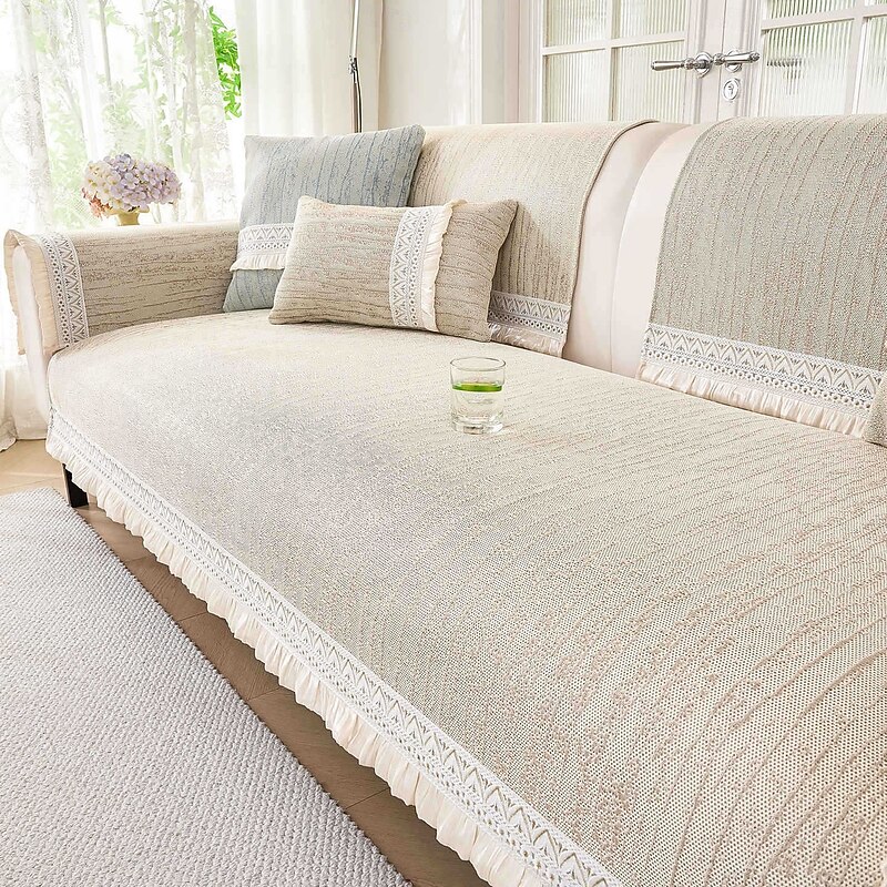 Summer Ice Silk Couch Cover for Pets, Pet Friendly Cooling Sofa Cushion Protector, Non-Slip Scratch Resistant Sofa Mat Slipcover for Living Room4