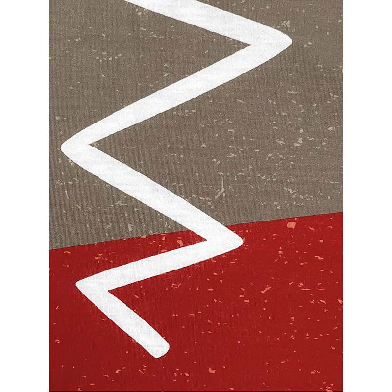 Women's Pullover Sweatshirt Zip Up Sweatshirts Graphic Geometric Fashion Casual Long Sleeve Crew Neck Regular Tops Street Dailywear Zipper Print Red Spring Fall Winter2