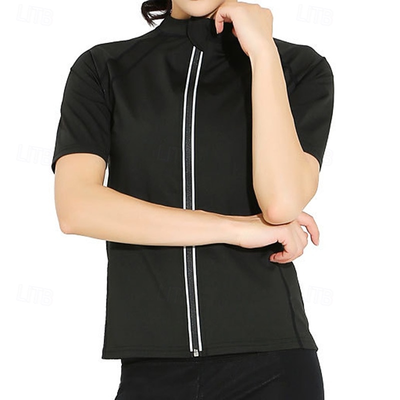 Women with Zipper Plain Physical Therapy Sauna Suit For Gym Athletic4