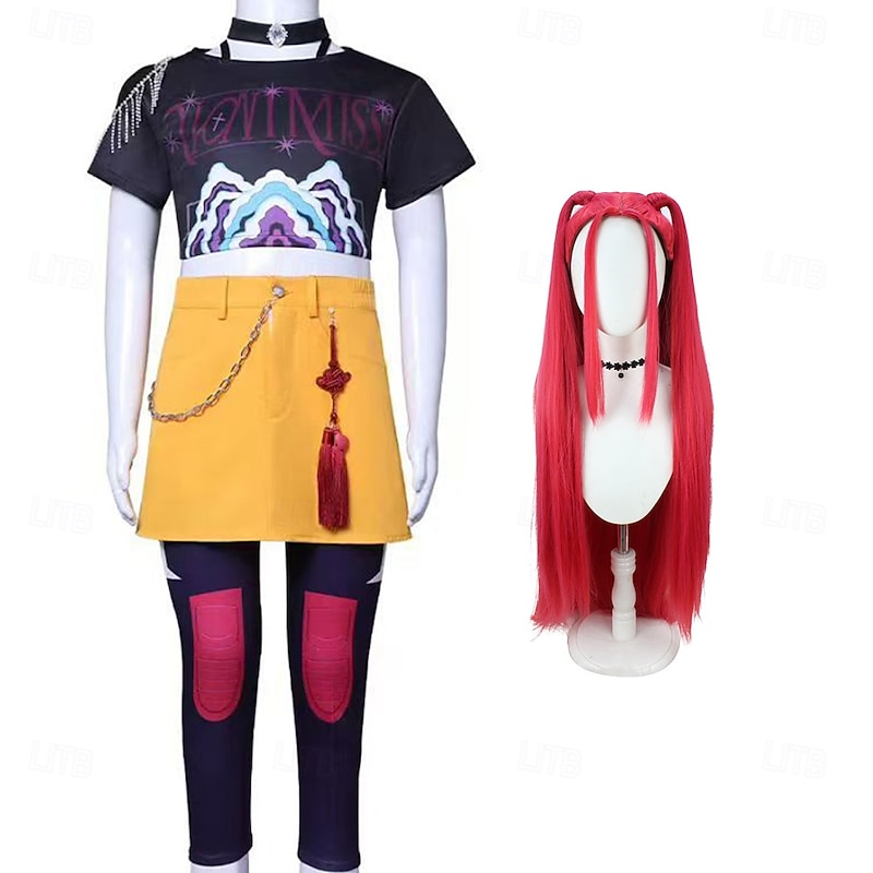 Korean Idol Inspired Pop Star Cosplay Costume Cosplay Wigs Cosplay Costume Movie Cosplay for Girls' Kid's Halloween Children's Day Masquerade4