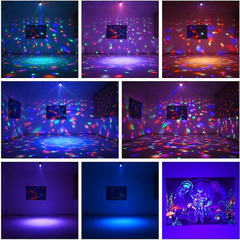 Disco Ball Party Lights Sound Activated Strobe DJ Stage Lighting for Indoor Room Outdoor Dance Floor Parties Birthday Rave Home Karaoke Halloween Christmas Wedding Show Bar Club Decorations2