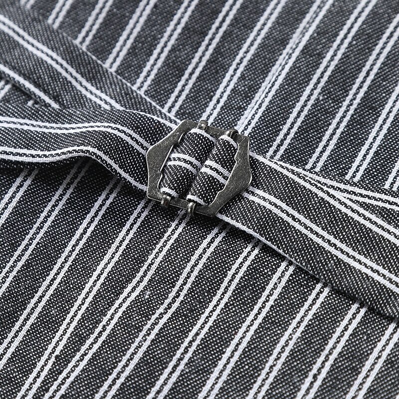 Men's Suit Vest Waistcoat Formal Wedding Party Evening Wear Casual Vintage Spring Fall Stripe Cotton Polyester Striped Double Breasted U Neck Slim Light Grey Vest4