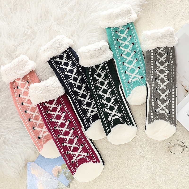 Thick Fuzzy Floor Socks for Women, Indoor Slipper Socks, Cozy Winter Sleep Socks, Extra Plush Warm Socks for Home, Maternity, and Cold Weather