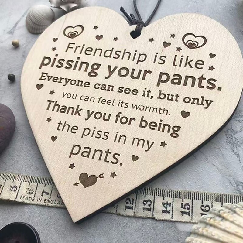 3pcs Christmas Friendship Wood Ornaments Pendant Xmas Tree Decor Friendship Wooden Pendant Hanging Decorations for Christmas Tree Home Car4