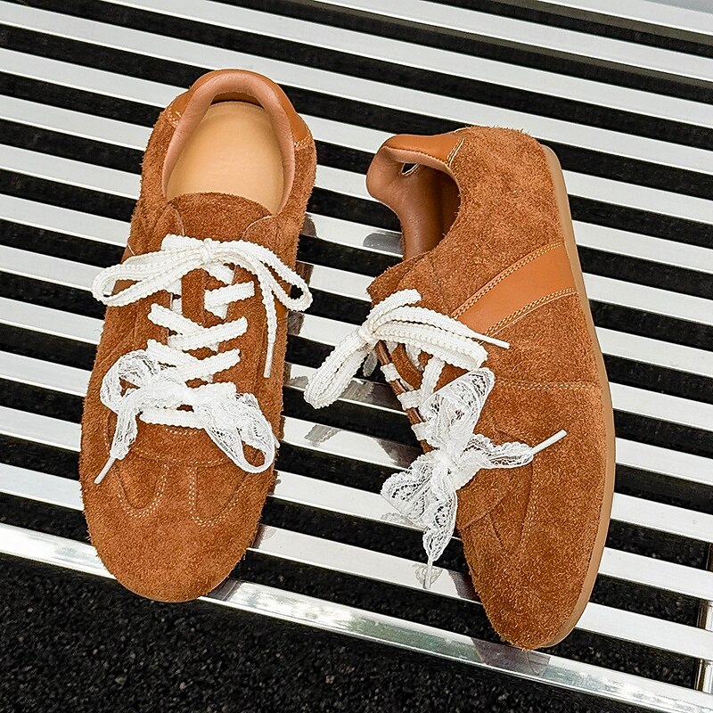 Men's Retro Suede Lace-Up Sneakers Lightweight Casual Shoes for Street Style and Weekend Outfits3