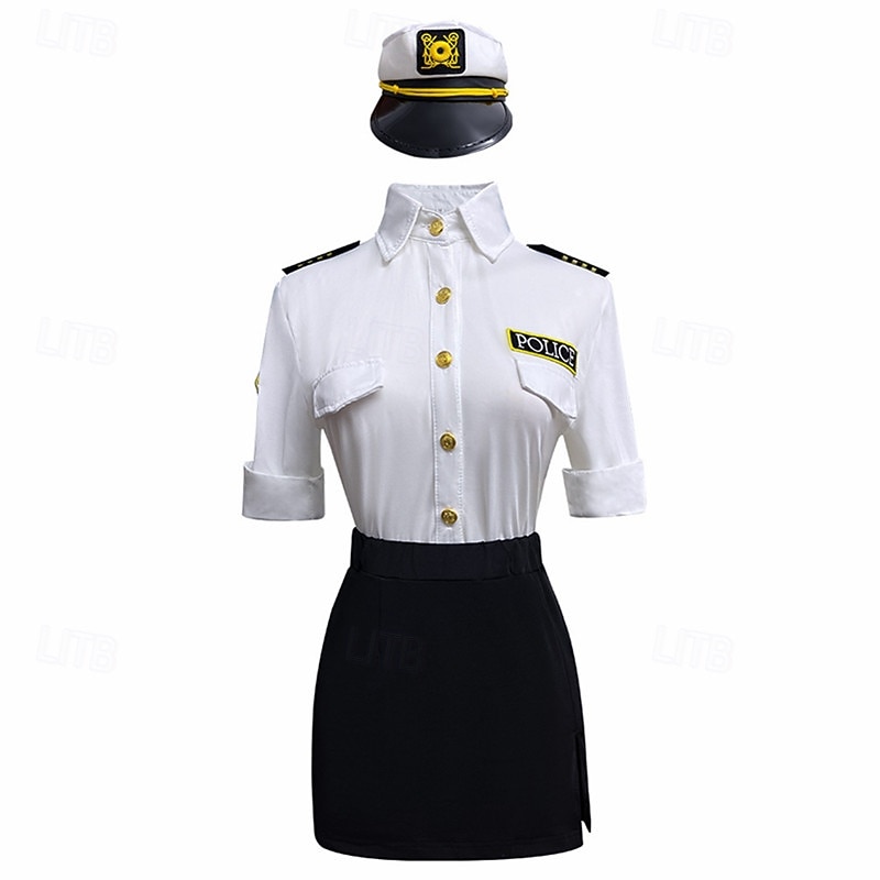 Police Halloween Masquerade Halloween Adults' Women's Halloween Halloween Party / Cocktail Easy Halloween Costumes Dress Up