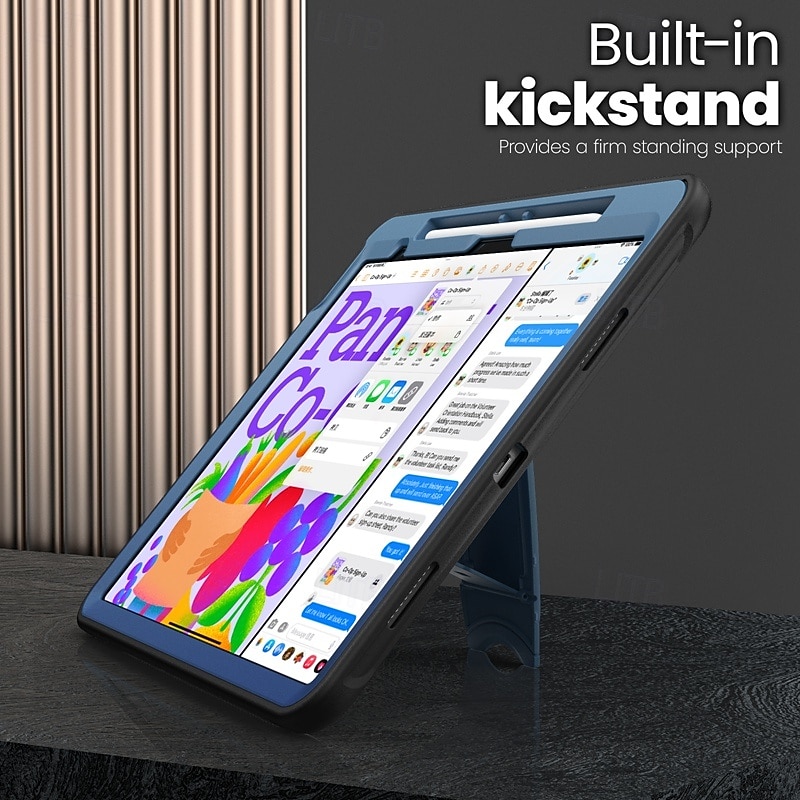 Tablet Case Cover For Apple iPad Air 11"(2024) iPad Air 13"(2024) iPad Pro 13"(2024) iPad Pro 11'' 4th Portable with Stand Holder with Adjustable Kickstand Armor TPU PC3