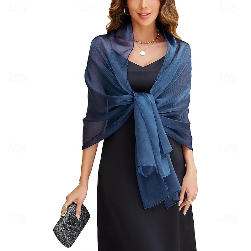 Shawls and Wraps for Evening Dresses Women Soft Shimmer Scarf Wedding Guest Shawl Wrap