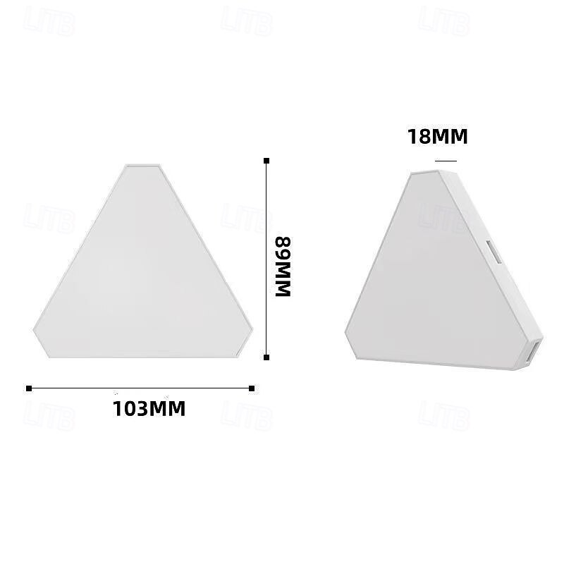 WiFi Bluetooth USB Triangle Lamps Quantum Atmosphere LED Night Light for Game Bedroom Decoration Creative Decorat Wall Lamps3