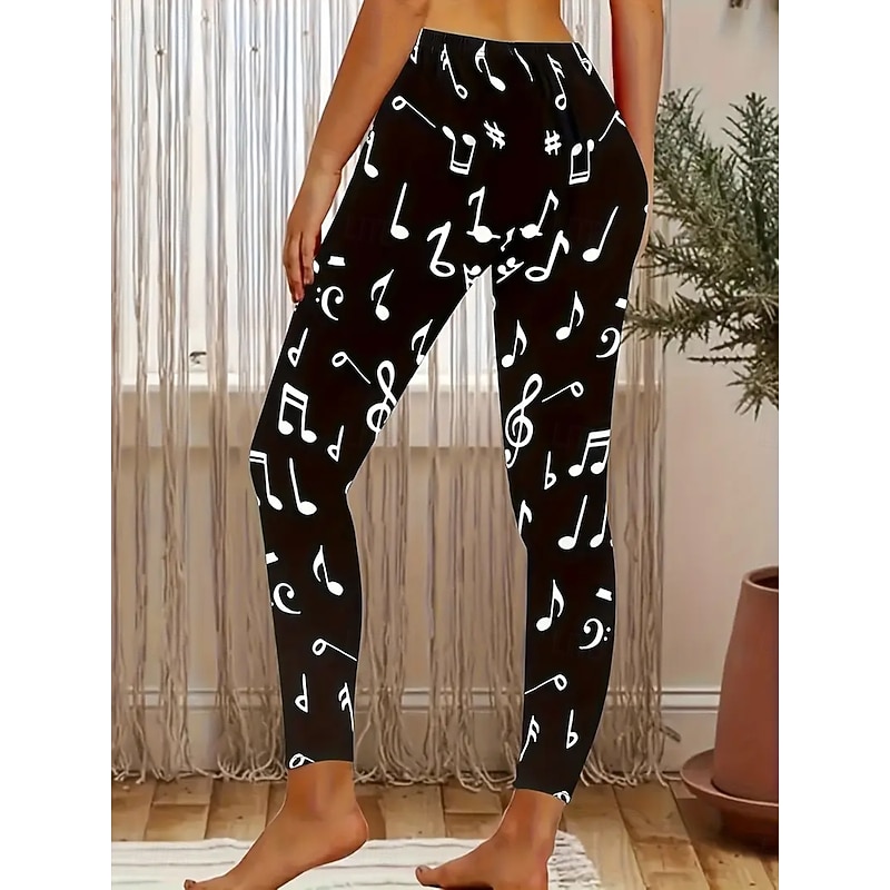 Women's Leggings Vacation Vintage Fashion Ankle-Length High Waist Graphic Printing Thermal Warm Soft Breathable Stretchy Formal Outdoor Vacation White Pink Blue Purple Spring Fall Slim Fit2