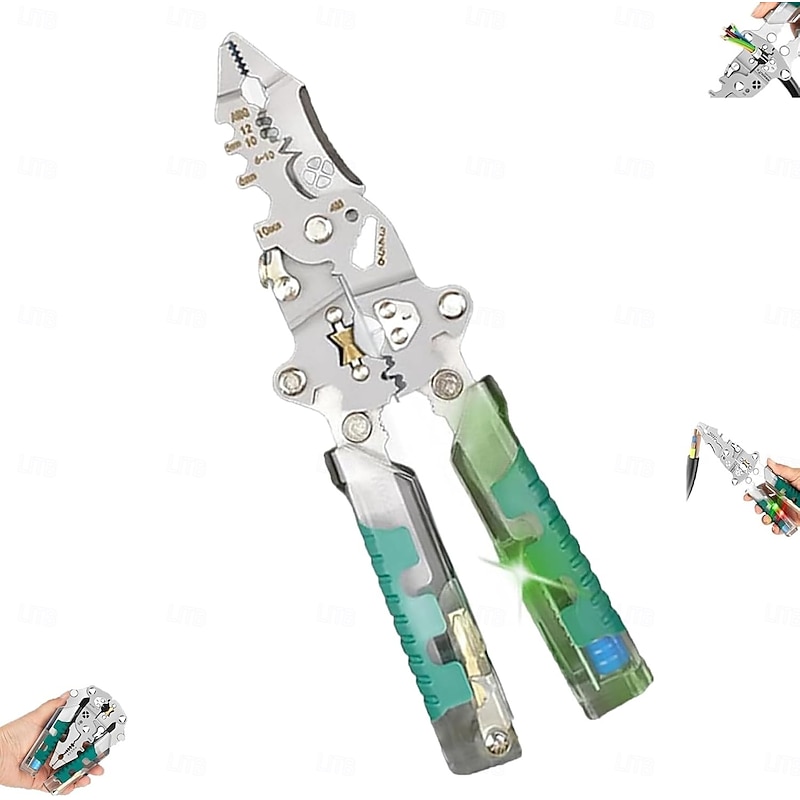 18 In 1 Foldable Wire Stripper with Voltage Detector Folding Stylus Screwdriver Wire Stripper Built-In Voltage Tester Screwdriver for Cutting And Pulling Wires Cable3