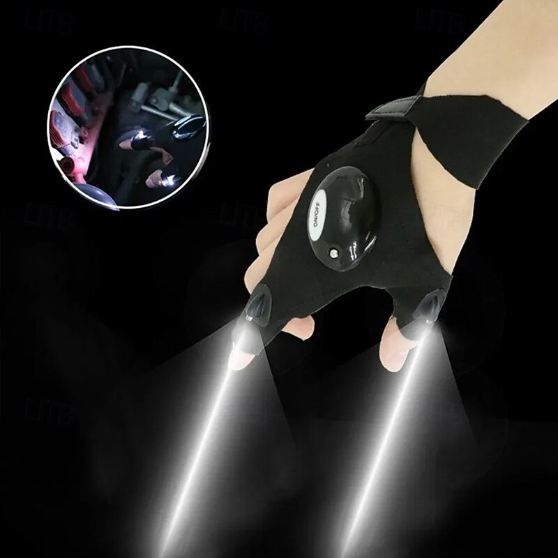 Fishing Equipment Accessories Glove With Led Fingerless Cycling Gloves With Lights Gloves for Light Fingers Mittens Apparel3