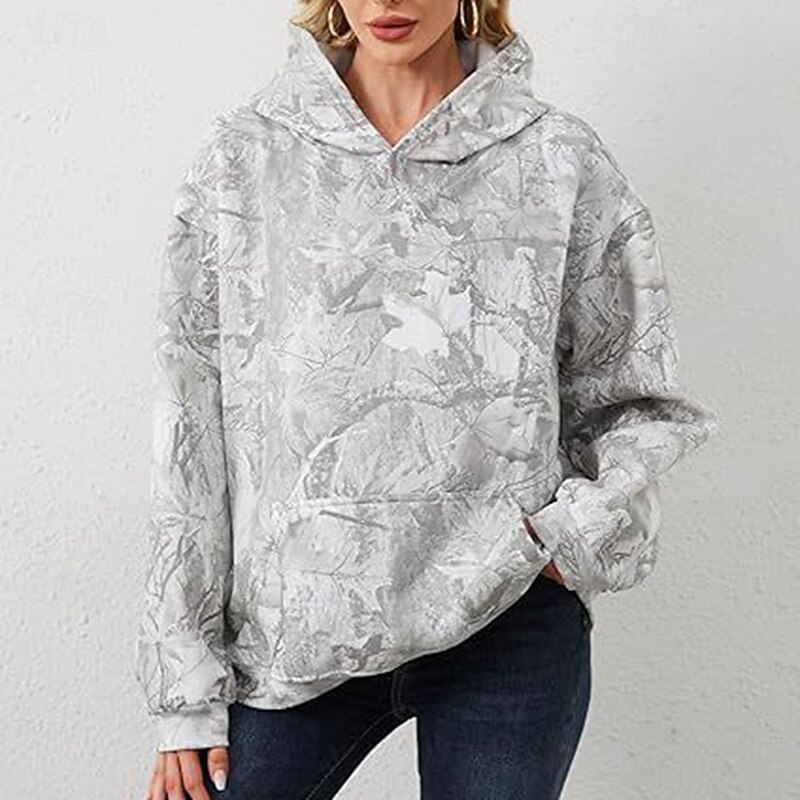 Women's Casual Sweatshirt Pullover Hoodie Hooded Long Sleeve Top Athleisure Graphic Fashion Casual Cycling Running Sportswear Activewear White Gray3