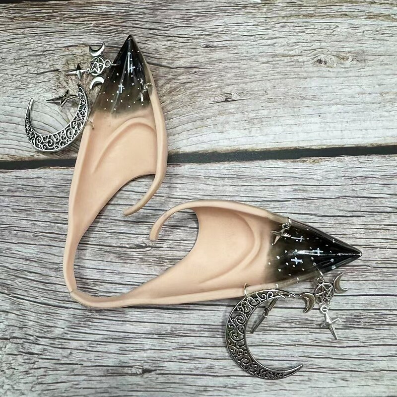 Elf Halloween Ear Cuffs Fantasy Funny Costume Adults' Women's Halloween Carnival Performance Party Easy Halloween Costumes Dress Up3