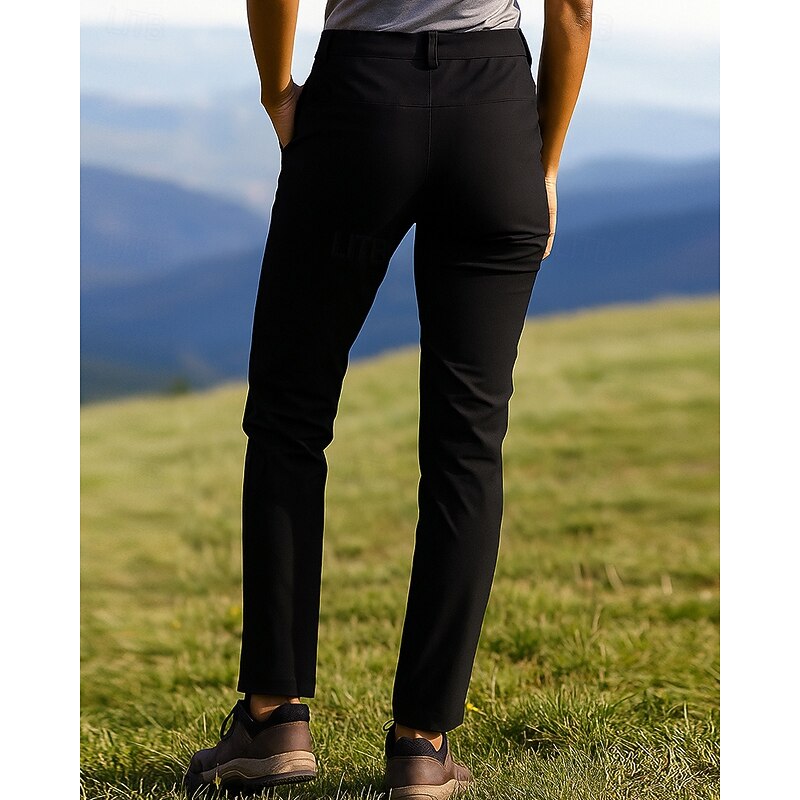 Women's Hiking Pants Trousers Waterproof pants Softshell Pants Outdoor Regular Fit Waterproof Windproof Bottoms Pocket Black Blue Camping / Hiking Running S M L XL XXL2