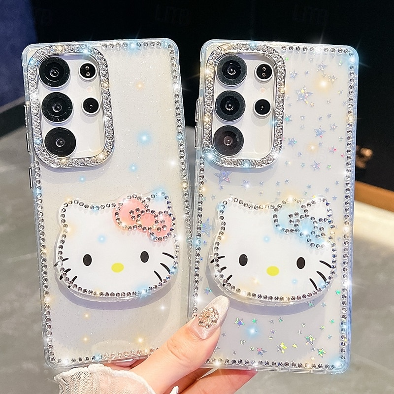 Phone Case For Samsung Galaxy S25 S24 Ultra Plus S24 FE S23 A16 A55 5G A35 5G A15 Back Cover Kickstand Shockproof Cartoon Silicone2