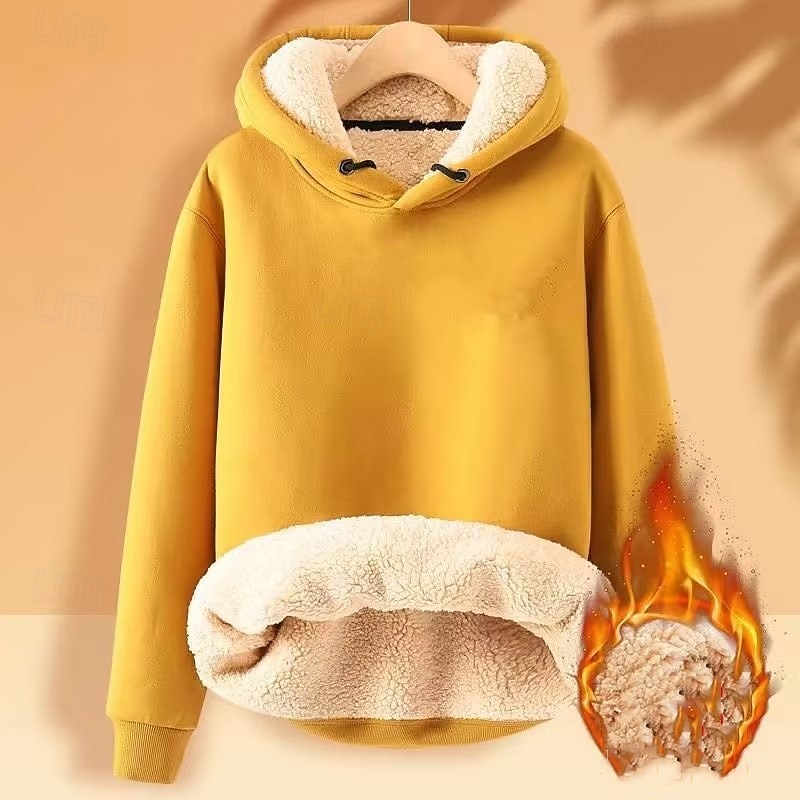 Men's Hoodie Fleece Hoodie Apricot Black Yellow Wine Red Hooded Plain Drawstring Sports & Outdoor Daily Holiday Polyester Streetwear Basic Casual Fall Winter Clothing Apparel Hoodies Sweatshirts3