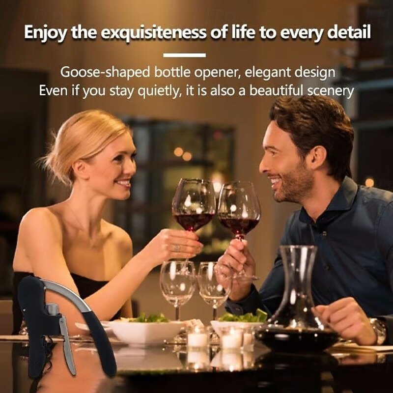 Multifunctional Wine Bottle Opener Goose Shaped Quick Corkscrew Zinc Alloy Red Wine Opener Durable Easy To Use Bar Kitchen Tool Home Party Accessory2