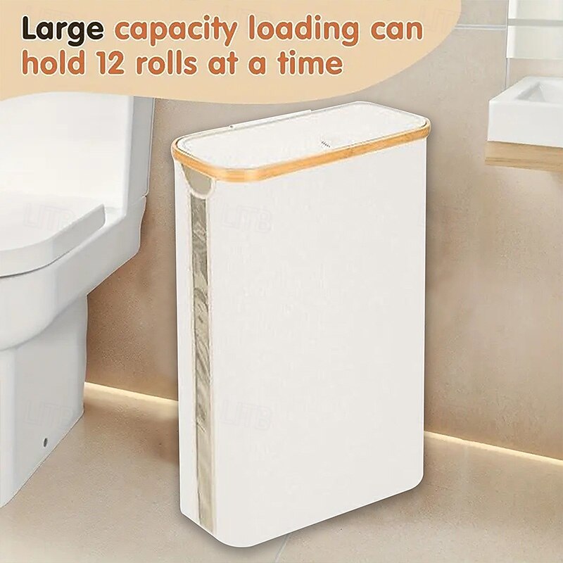 Narrow Gap Toilet Paper Storage Organizer – Large Capacity Holds 18/24 Rolls, Oxford Fabric with Bamboo Frame, Slim Space-Saving Bathroom Storage Shelf for Toilet, Kitchen, Bedroom, or Office2