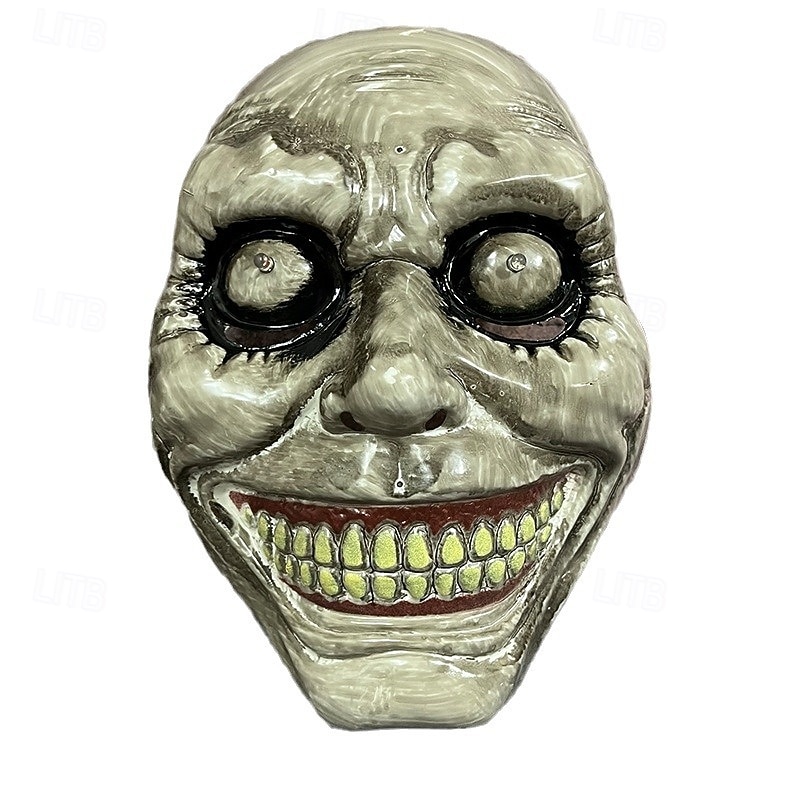 1 Pc 25 * 18CM Halloween Horror Full Face LED Luminous Mask Scary Party COS Exorcist Makeup Prop2