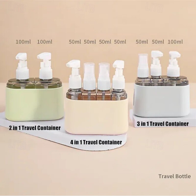 Mini Shampoo Dispenser Portable Travel Bottle Set Refillable Cosmetic Containers Leak Proof Lotion Bottles Toiletry Kit Spray Bottles Portable Travel Accessories For Makeup Skincare Essentials4