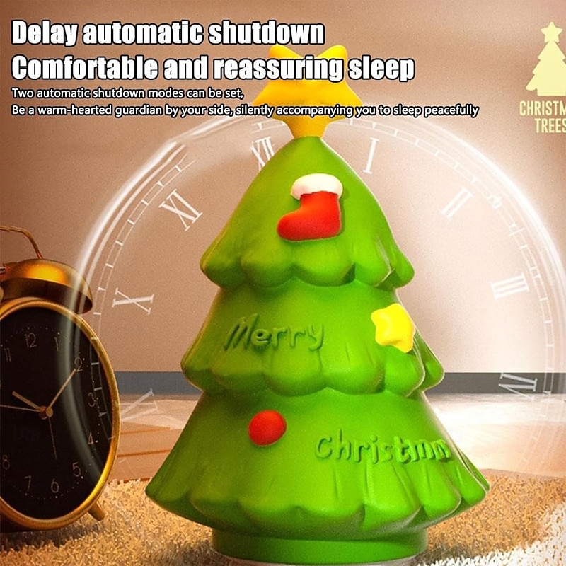 Christmas LED Night Light, 3-Level Dimmable Touch Sensor Christmas Nightlight Decorations, Cute Christmas Tree/Snowman Bedside Lamp for Bedroom, Holiday Party Gifts3