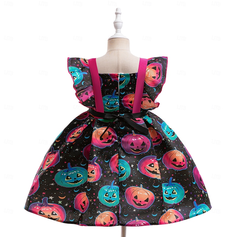 Kids Girls' Party Dress Fruit Sleeveless Special Occasion Halloween Party Princess Polyester Summer Spring 3-10 Years Rose Red2