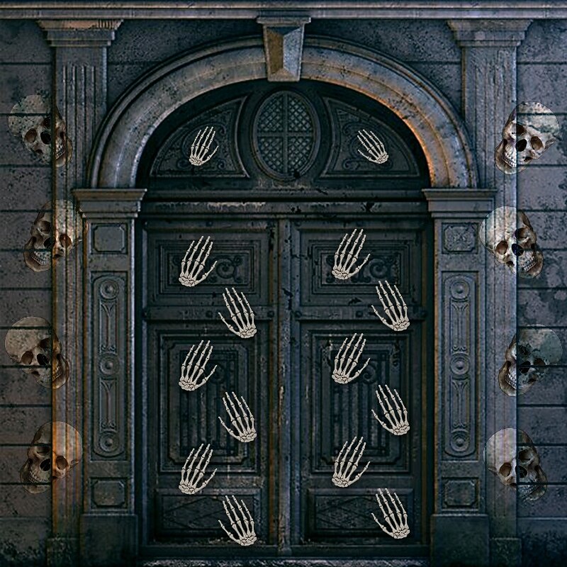 Full Size Skeleton Plastic Skeleton for Halloween Party Scary Halloween Decorations2