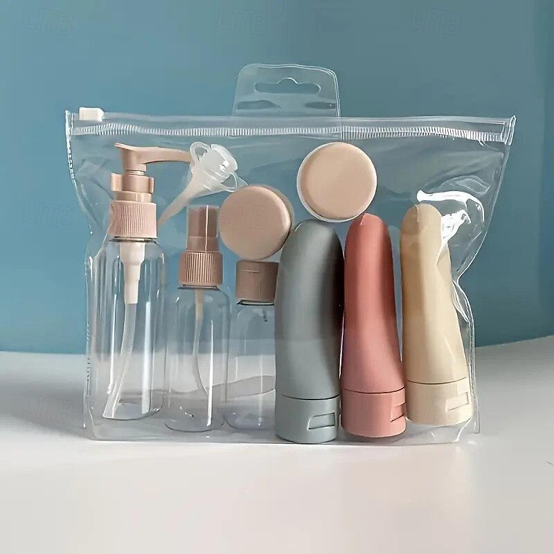 11-Piece Leak-Proof Travel Bottles Set – Reusable Containers for Shampoo, Conditioner, Lotion, Body Wash, Essential Travel Accessories, Perfect for Halloween and Everyday Use2