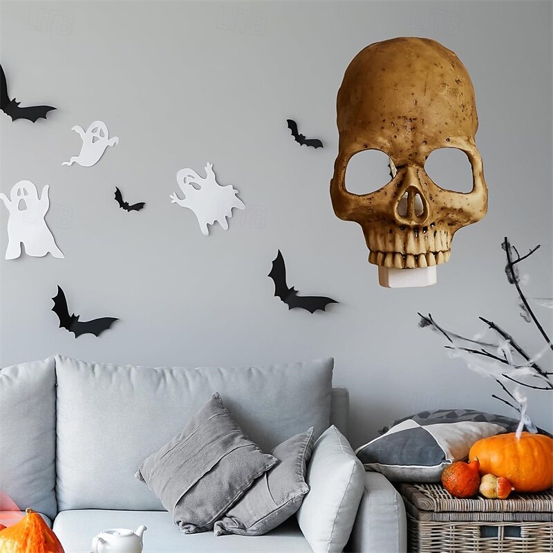 Human Skull Light Night LightHalloween Night Light Halloween Skull Night LightHalloween Horrible Light Decoration for Halloween Party and Home Decor3