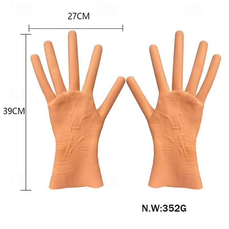 Halloween Fake Hand Gloves Funny Realistic Adults' Men's Women's Unisex Halloween Carnival Performance Party Easy Halloween Costumes Dress Up2