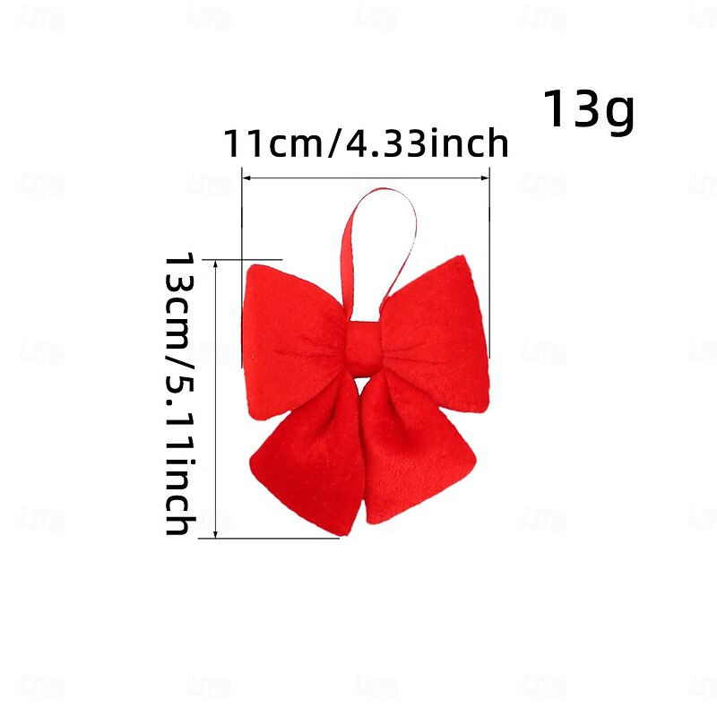 Christmas Red Bow Ornament Elegant and Durable Holiday Decoration, Perfect for Christmas Tree, Wreaths, Gifts, and Festive Home or Office Decor4