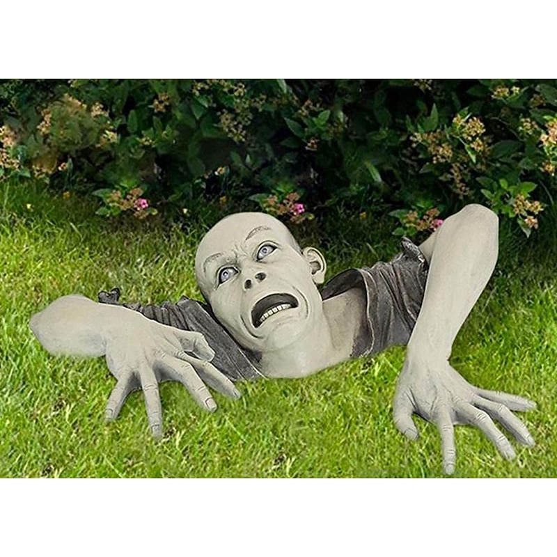 Breaking The Ground Zombie Outdoor Halloween Decoration Zombie Garden Statue Zombie Garden Decoration Halloween Props Funny Resin Sculpture Haunted House Decorations Outdoor Halloween Decorations