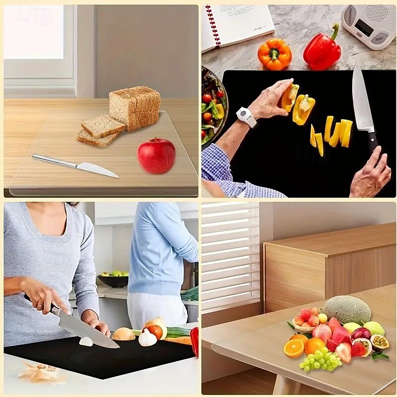 High-Strength PET Cutting Board with Protective Edges – Food-Safe, Durable, Scratch-Resistant, Easy-Clean Kitchen Chopping Board – Sturdy Modern Design for Home Chefs4